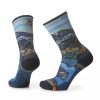 Turystyka Smartwool Skarpety | Skarpety Damskie Smartwool Hike Light Cushion Icy Range Print Crew Socks