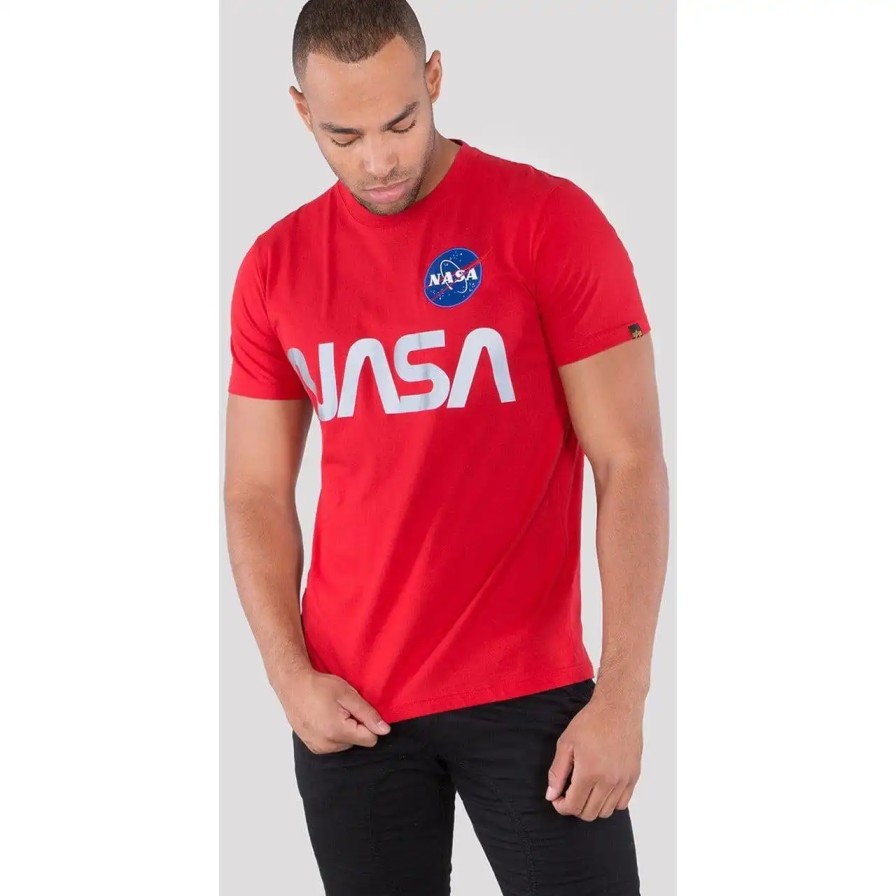 Mezczyzna Alpha Industries T-Shirty Meskie | Koszulka Alpha Industries Nasa 178501-328