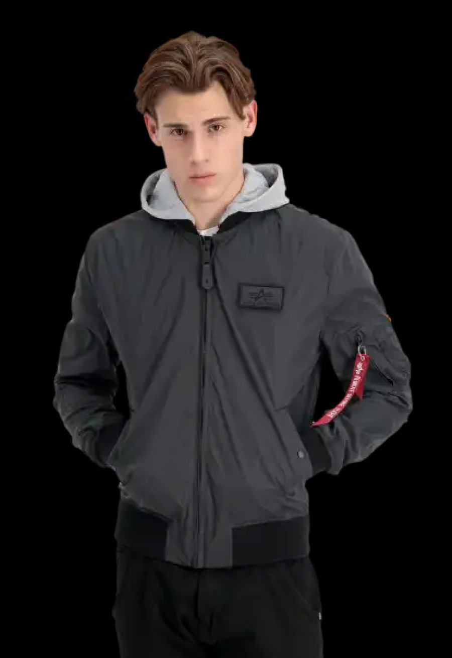 Turystyka Alpha Industries Kurtki | Kurtka Meska Alpha Industries Ma-1 Lw Hood Reflective