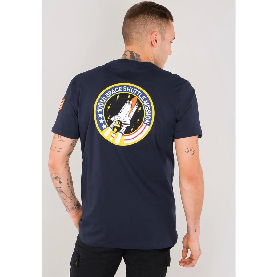 Mezczyzna Alpha Industries T-Shirty Meskie | Koszulka Nasa Alpha Industries Space Shuttle 176507-07