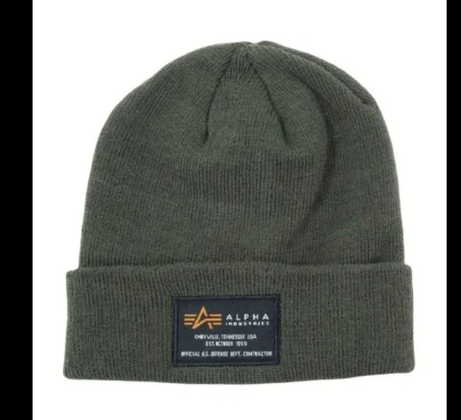 Mezczyzna Alpha Industries Czapki Meskie | Czapka Zimowa Alpha Industries Crew Beanie