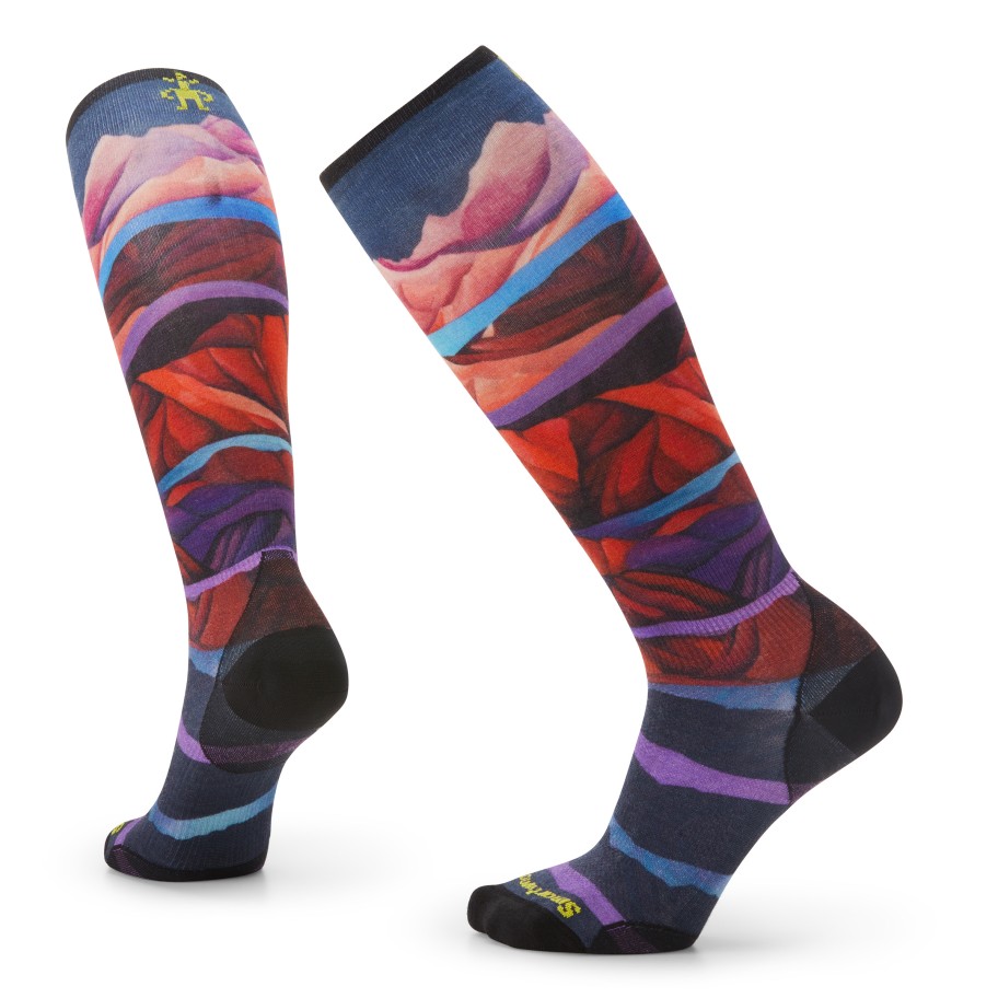 Narciarstwo Smartwool Skarpety Narciarskie | Skarpety Narciarskie Smartwool Ski Zero Cushion Print Otc Socks Damskie