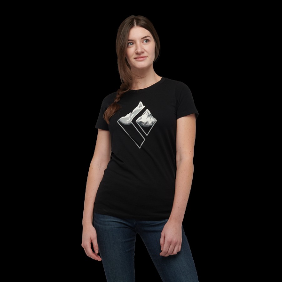 Turystyka Black Diamond Koszulki | Koszulka Damska Black Diamond Mountain Logo Ss T-Shirt