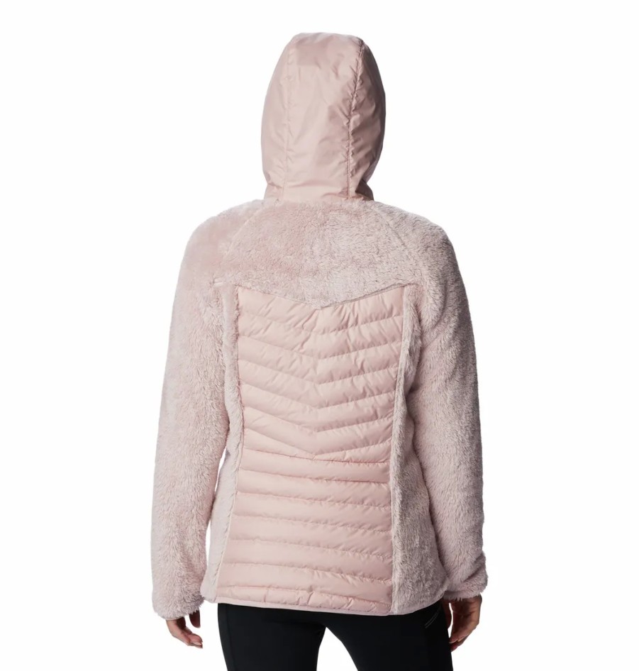 Turystyka Columbia Bluzy | Bluza Puchowa Columbia Powder Lite Sherpa Hybrid Full Zip Damska