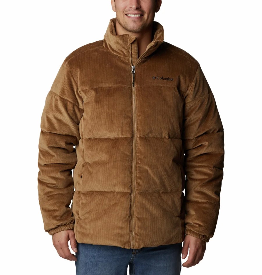 Turystyka Columbia Kurtki | Kurtka Puchowa Columbia Puffect Corduroy Jacket Meska