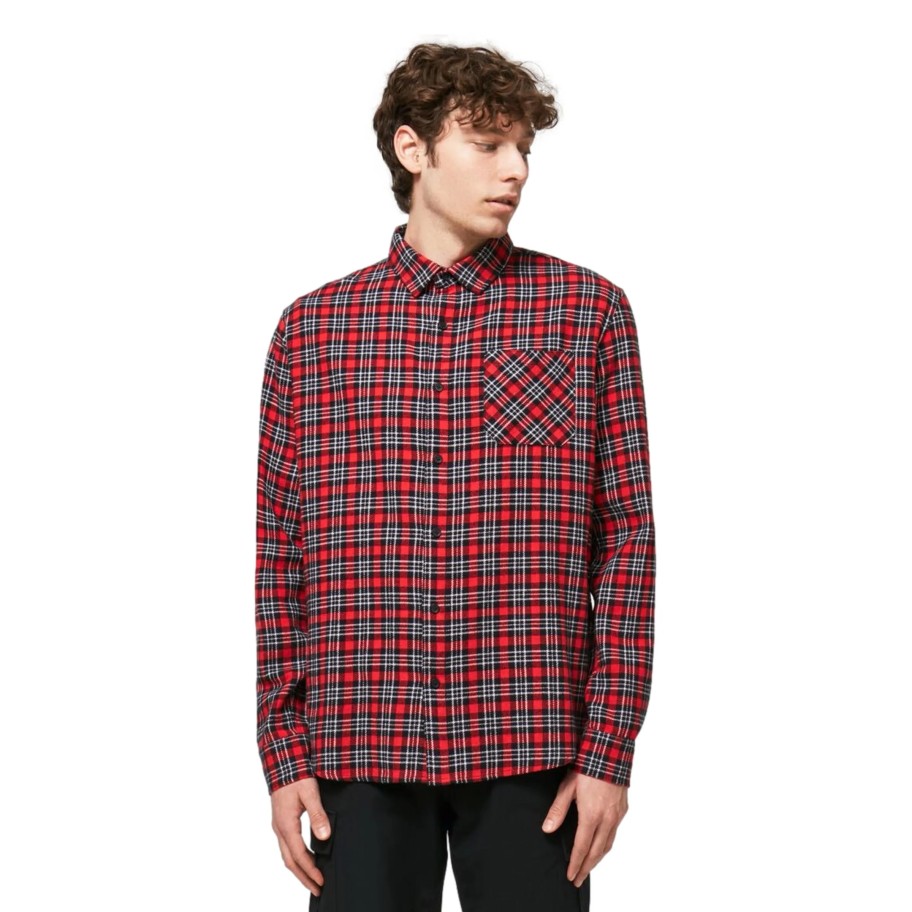 Mezczyzna Oakley Koszule Meskie | Koszula Bawelniana Oakley Podium Plaid Ls Flannel Meska