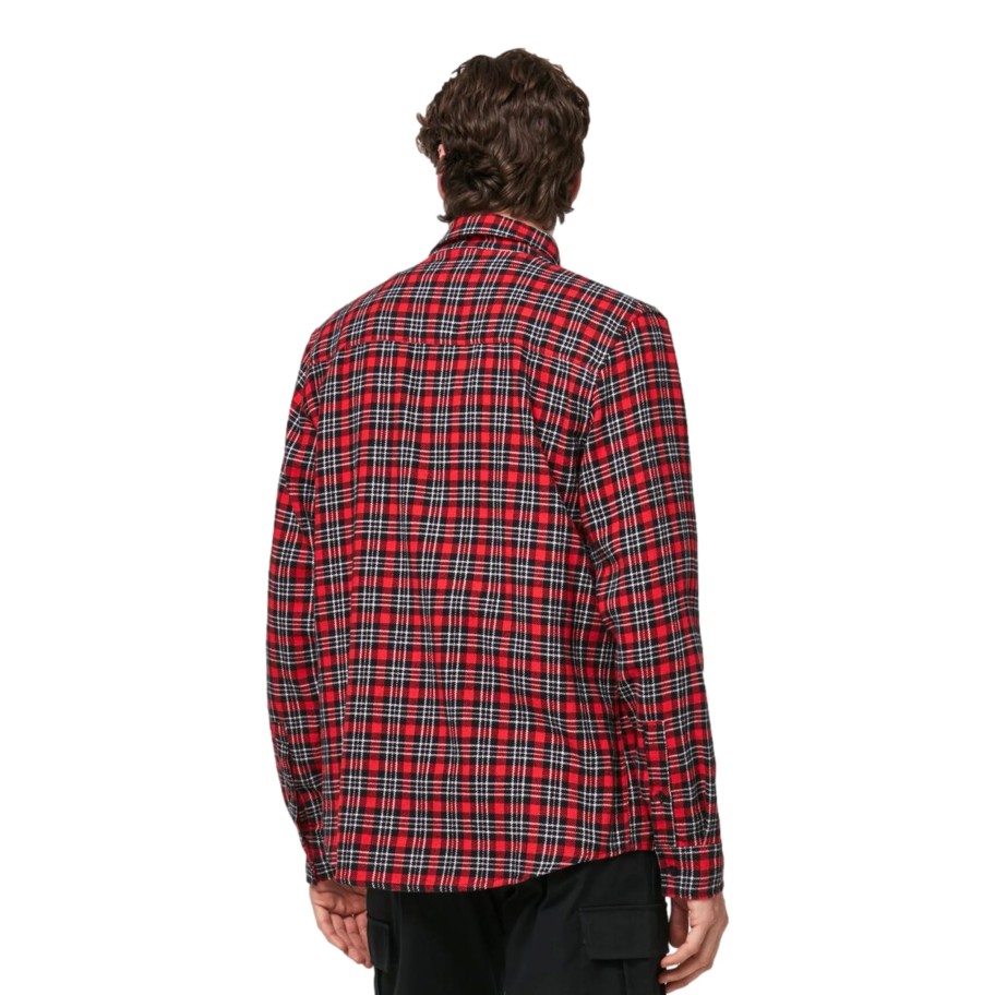 Mezczyzna Oakley Koszule Meskie | Koszula Bawelniana Oakley Podium Plaid Ls Flannel Meska