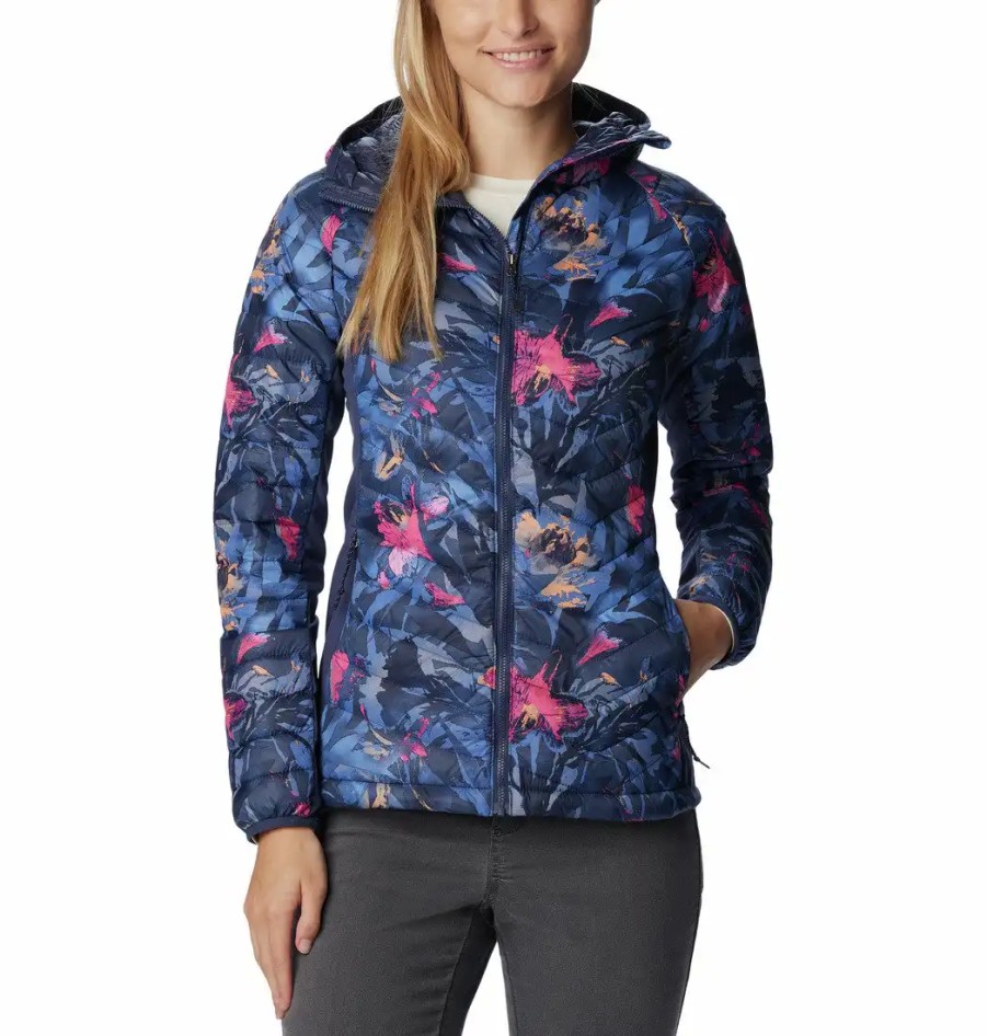 Turystyka Columbia Kurtki | Kurtka Puchowa Columbia Powder Pass Hooded Jacket Damska