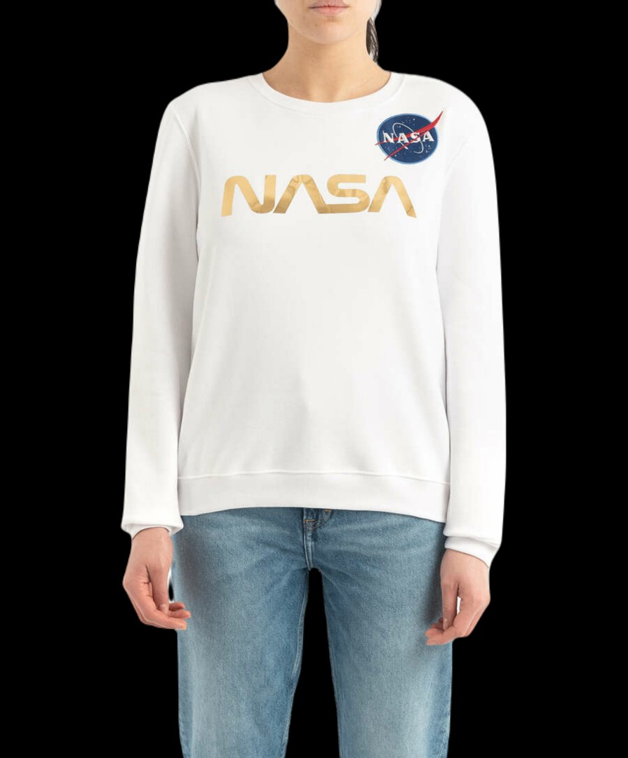 Turystyka Alpha Industries Bluzy | Bluza Alpha Industries Nasa Pm Wmn 198037-438