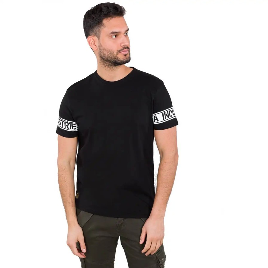 Mezczyzna Alpha Industries T-Shirty Meskie | Koszulka Alpha Industries Sleeve Print 126542-03