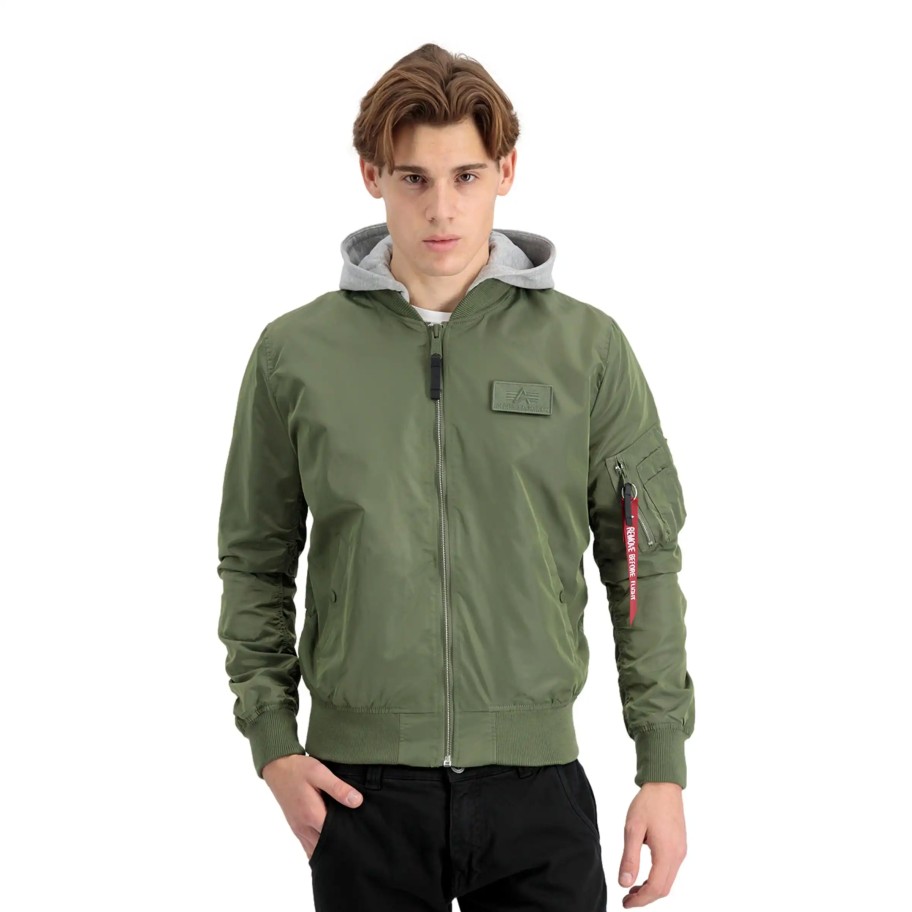 Mezczyzna Alpha Industries Kurtki Meskie | Kurtka Przejsciowa Alpha Industries Ma-1 Tt Hood Bp Ref. Meska