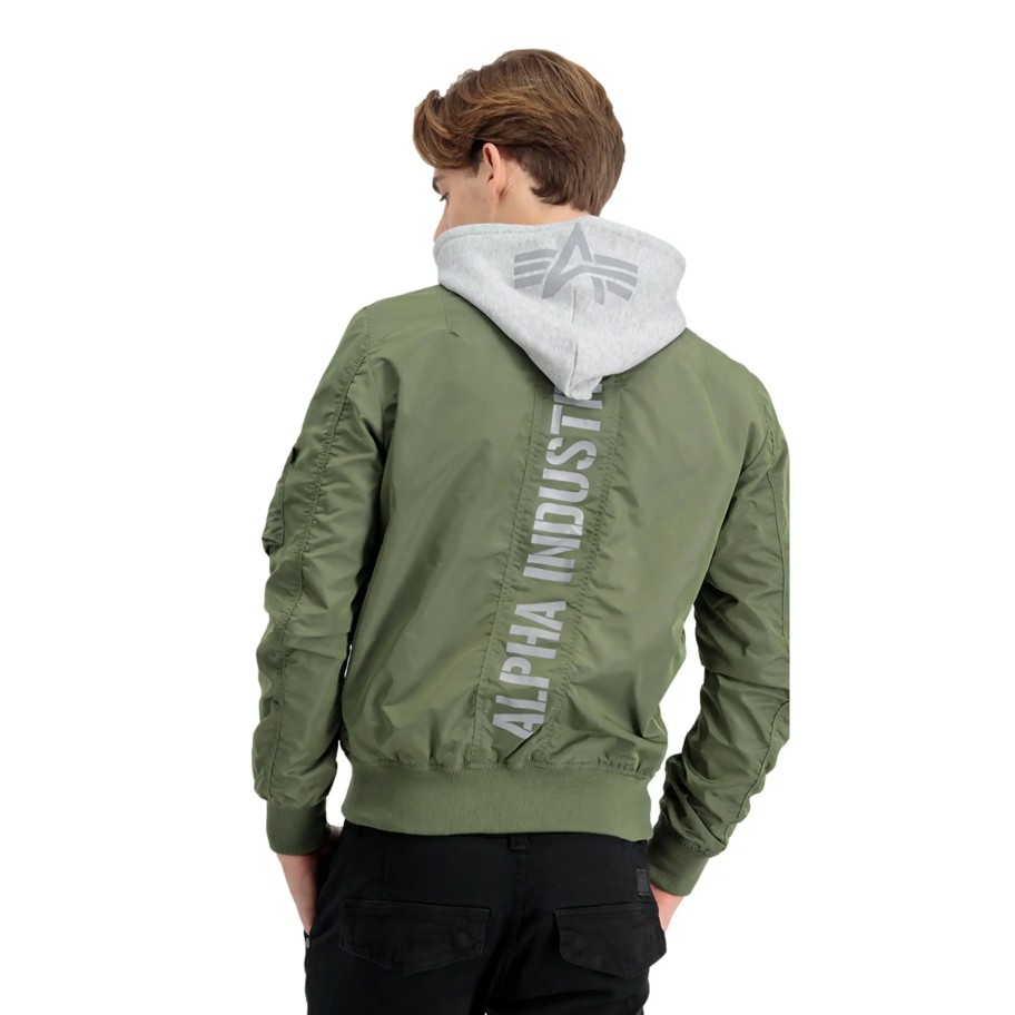 Mezczyzna Alpha Industries Kurtki Meskie | Kurtka Przejsciowa Alpha Industries Ma-1 Tt Hood Bp Ref. Meska