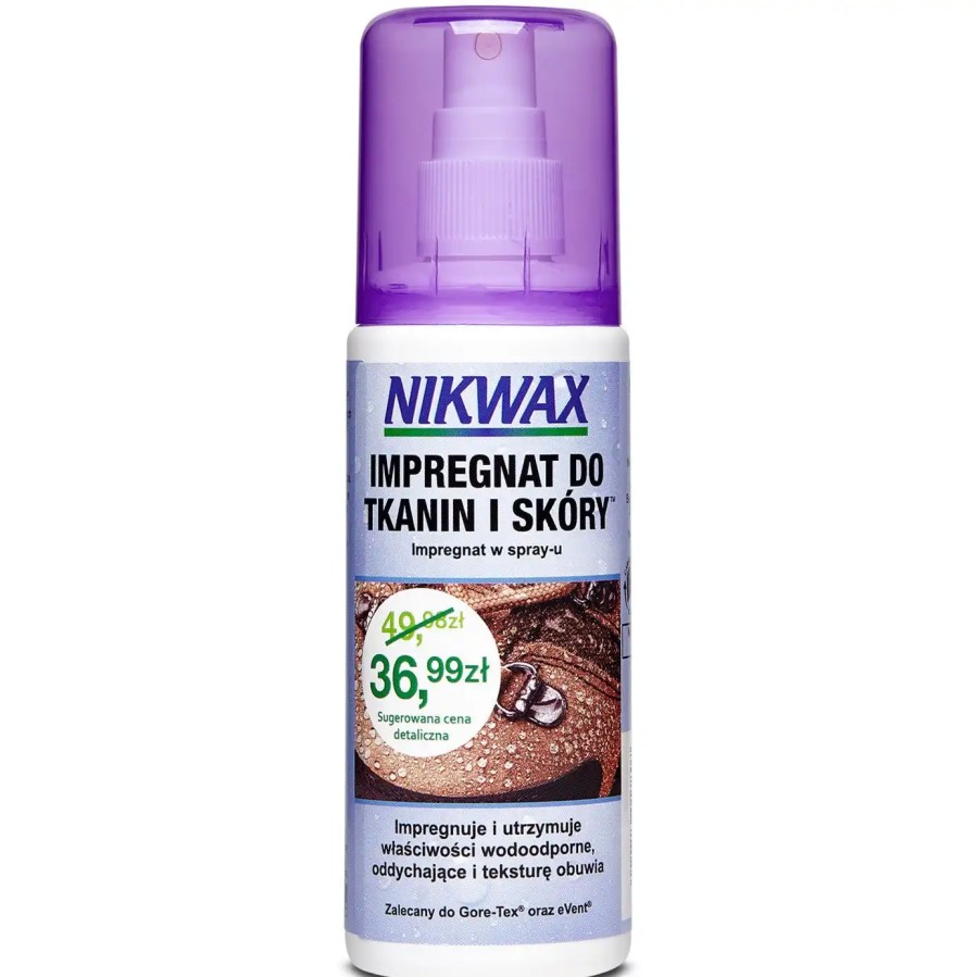 Turystyka Nikwax Impregnaty | Impregnat Nikwax Do Obuwia - Tkanina I Skora - Spray 125 Ml Ni-37