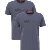 Mezczyzna Alpha Industries T-Shirty Meskie | Kouszlka Meska Alpha Industries Alpha Label T-Shirt 2 Pack