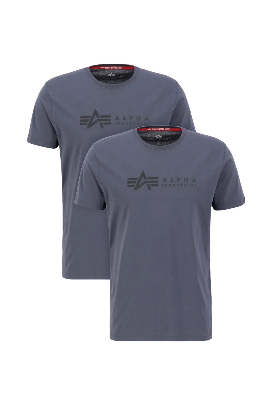 Mezczyzna Alpha Industries T-Shirty Meskie | Kouszlka Meska Alpha Industries Alpha Label T-Shirt 2 Pack