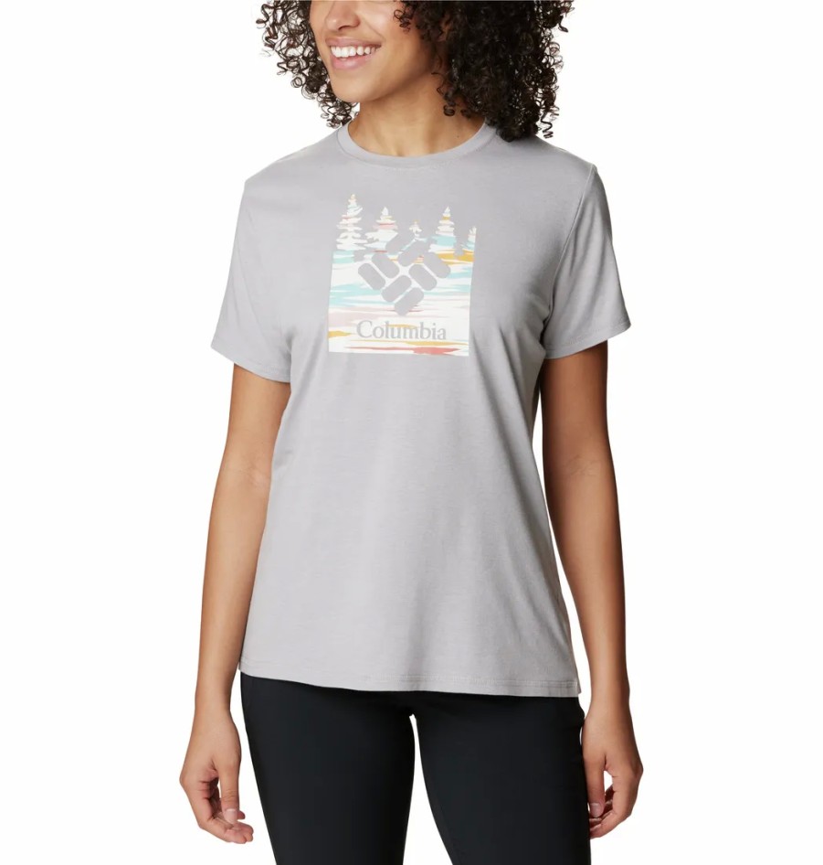 Turystyka Columbia Koszulki | Koszulka Damska Columbia Sun Trek Ss Graphic T-Shirt