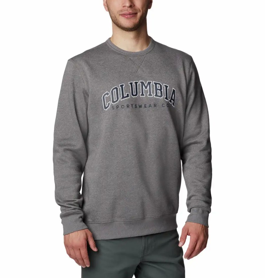 Turystyka Columbia Bluzy | Bluza Bez Kaptura Columbia Logo Fleece Crew Meska