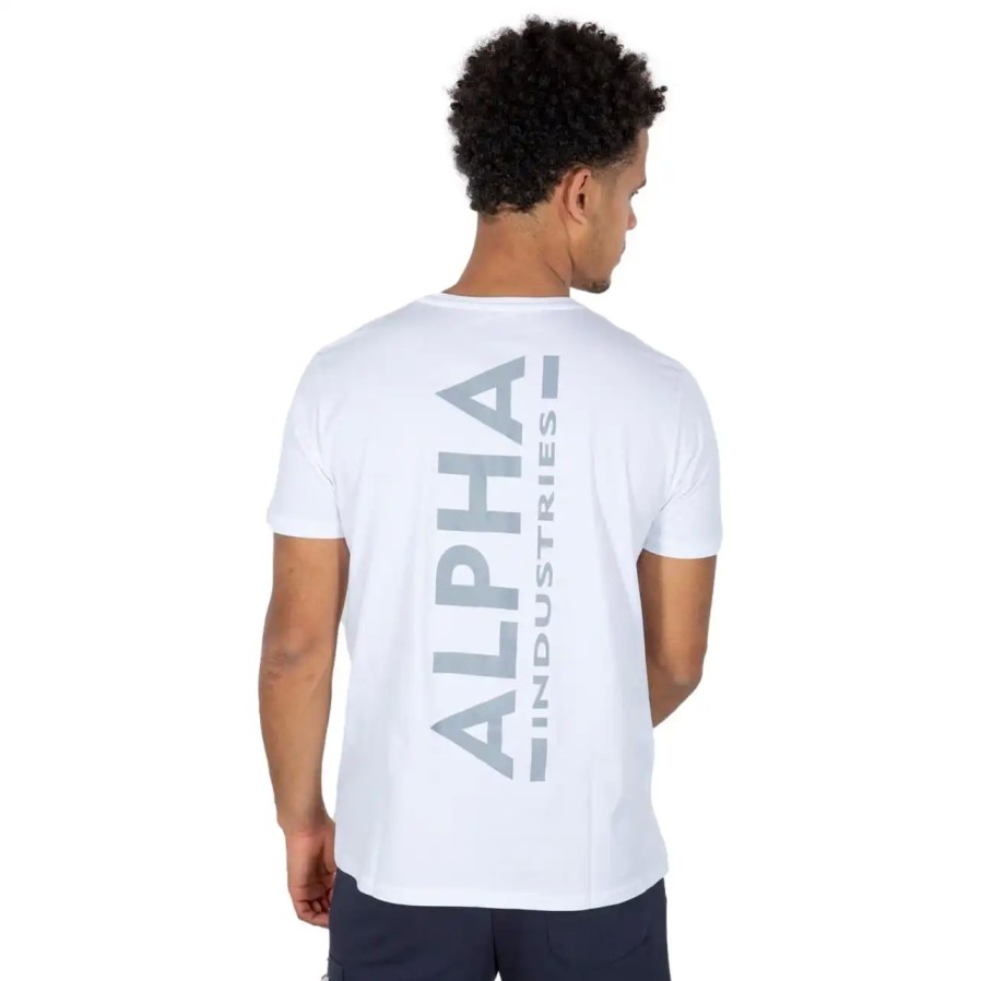 Mezczyzna Alpha Industries T-Shirty Meskie | Koszulka Alpha Industries Backprint Reflective 128507Rp-591