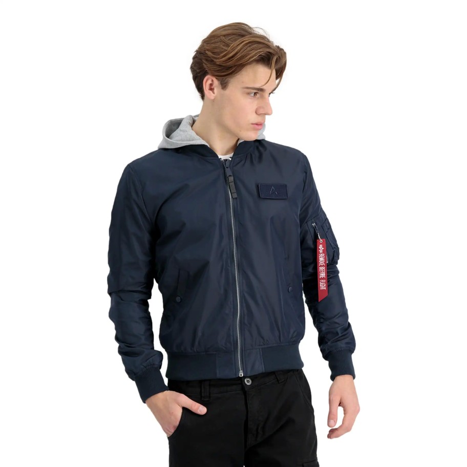 Mezczyzna Alpha Industries Kurtki Meskie | Kurtka Przejsciowa Alpha Industries Ma-1 Tt Hood Bp Ref. Meska