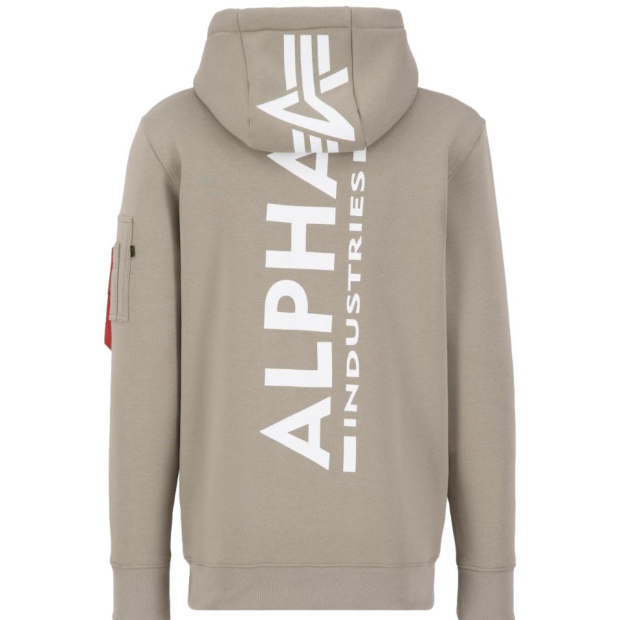 Mezczyzna Alpha Industries Bluzy I Swetry Meskie | Bluza Z Kapturem Alpha Industries Back Print Hoody Meska